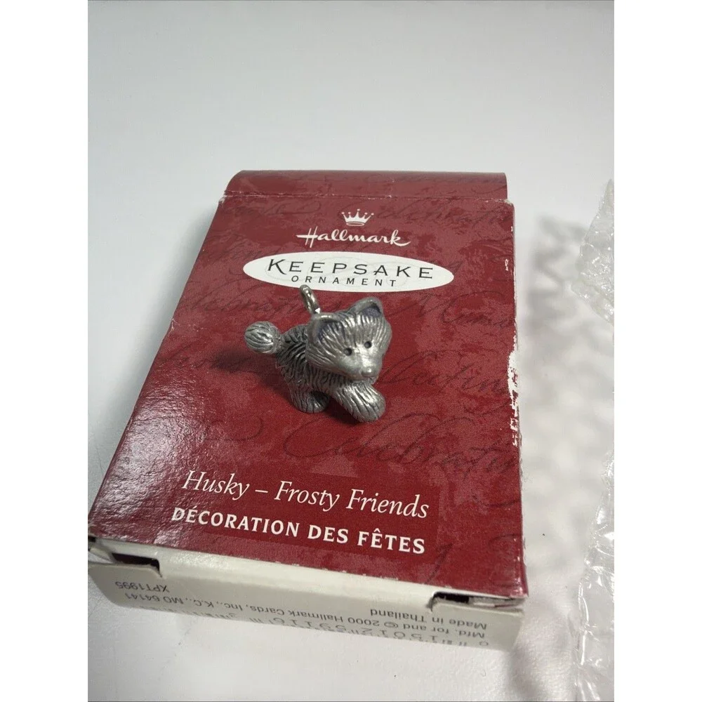 Vintage Hallmark Keepsake Husky Frosty Friends Mini 2000 New In Box Dog Puppy